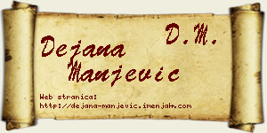 Dejana Manjević vizit kartica